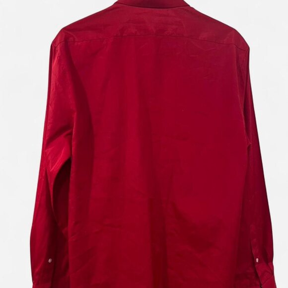 Nicole Miller Men’s Red Long Sleeve Button-Up Shirt – Size M - Picture 3 of 3
